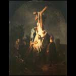 Christ's body being lowered from the cross